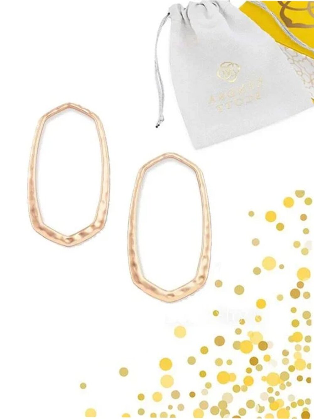 Kendra Scott Rose Gold Zorte Open Frame Earrings